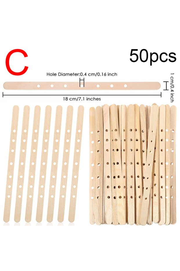 50pcs 10/20/50pcs Wooden Candle Wick Holders Candles Mold Fixed Bracke Porous Wooden Holders Centeri