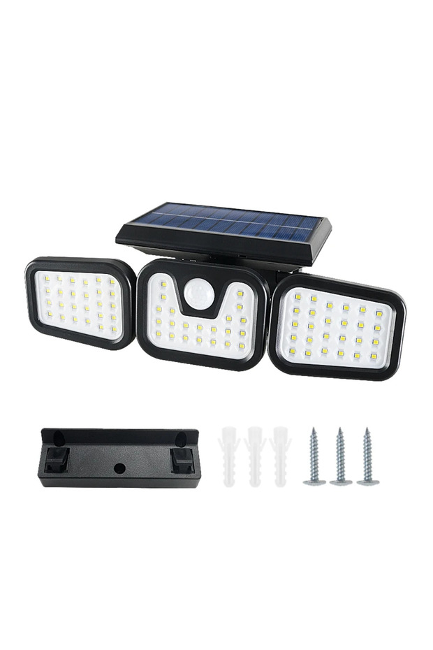 2PCS Blue STAARICC Solar Lights Outdoor LED High Brightness Solar Motion Sensor Light 3 Heads 270° W