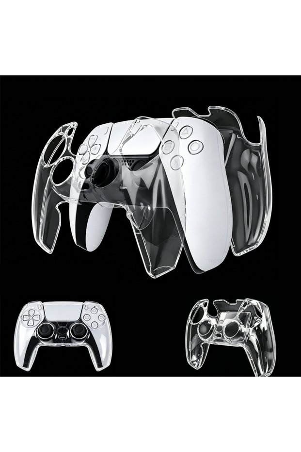 Clear Clear PC Case for PS5 Controller Transparent Skin Cover Shockproof Protective Shell for Playst