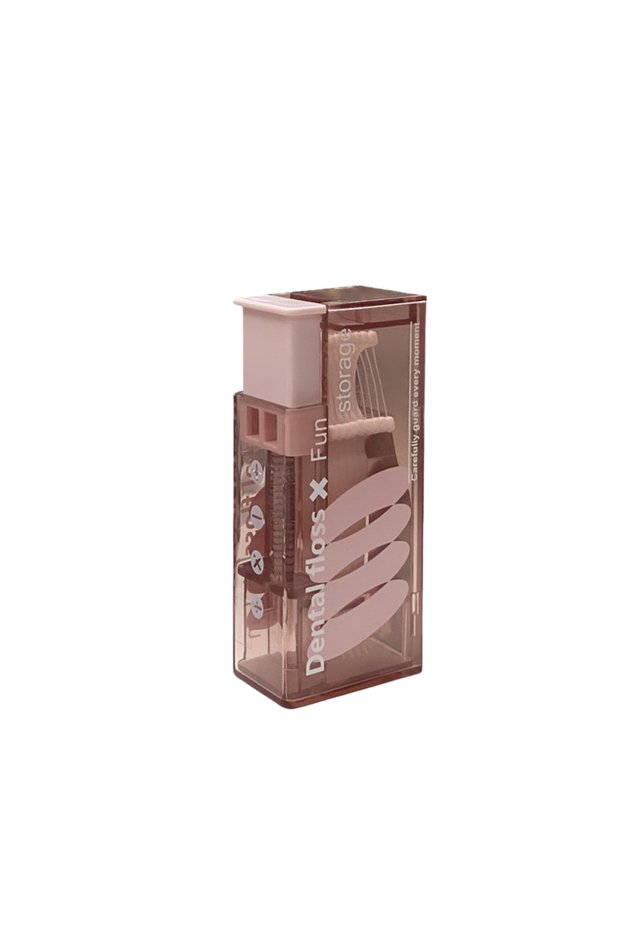 Pink Automatic Dental Floss Storage Box Pop-Up Dental Floss Dispenser With 10Pcs Floss Dental Oral H