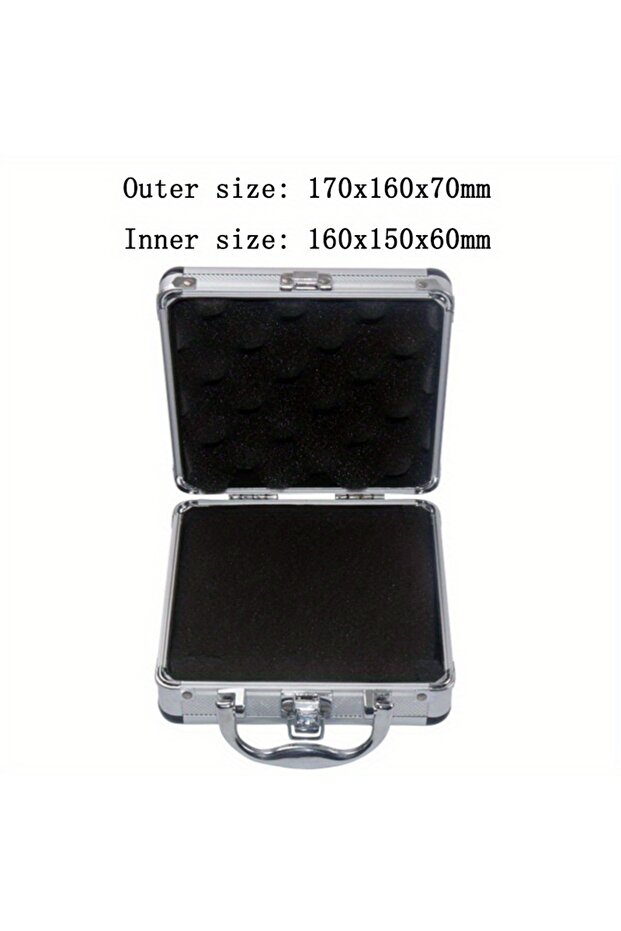 170x160x70mm 1pc Portable Aluminum Tool Box Safety Equipment Toolbox Instrument Box Storage Case Sui