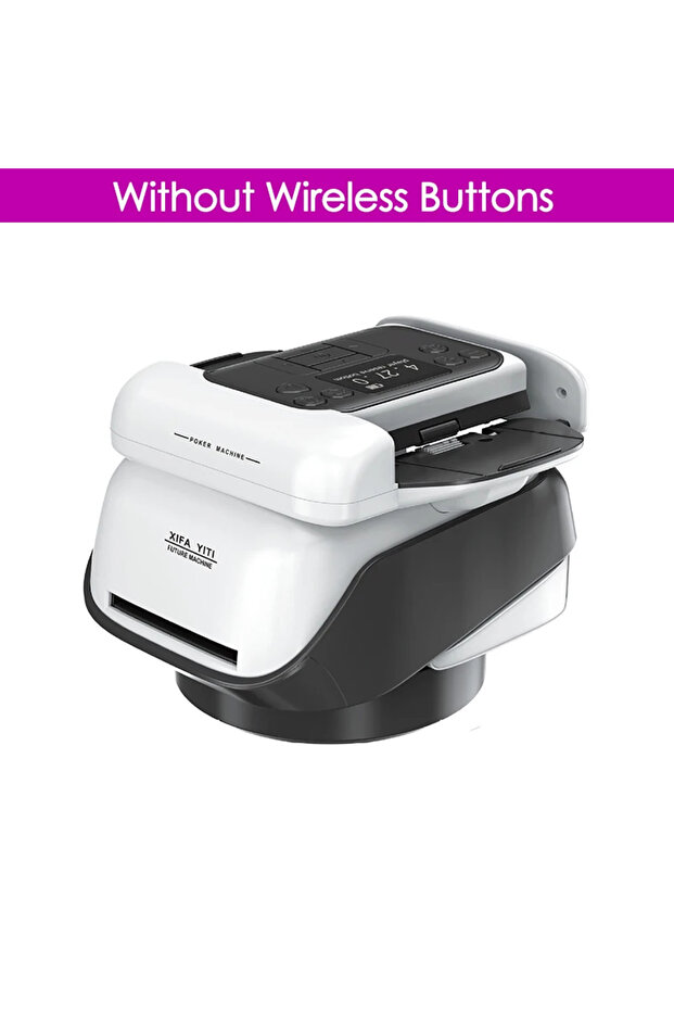as shown White Black 360° Rotating Automatic Card Shuffle Dealer Machine 2 In 1 Playing Cards Shuffl
