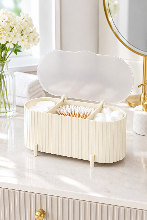 Bloom Beige Colored Semi-Transparent Cotton Cover