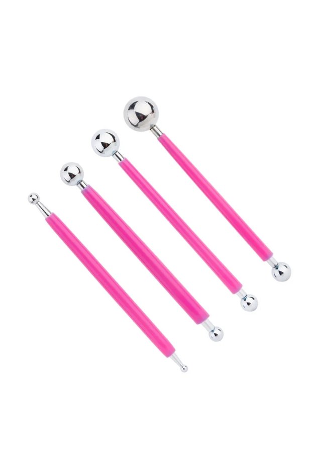 pink For Embossing Pattern 4 Pcs Point Drill Creasing Pen With DIY Ball Styluses Tools Spiral Double
