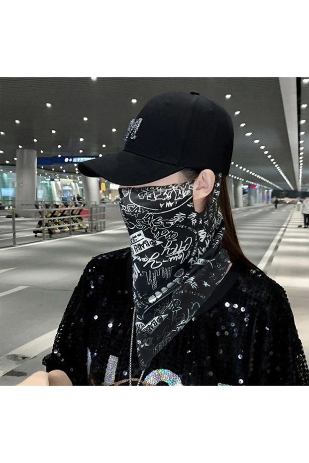F71 A3 Fashion Punk Sunscreen Mask For Men Women Summer Face Neck UV Protection Ear Scarf Hip Hop Ou