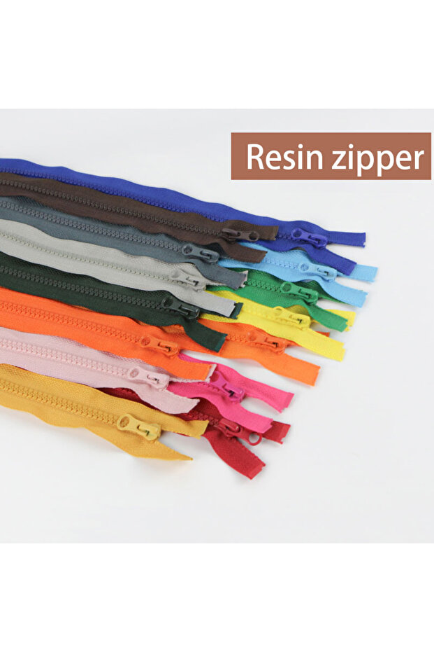 50cm 5# mix-10pcs 10pcs 5# Resin Zipper 40cm 50cm 60cm 80cm Single Open End Coat Down Jacket Zippers