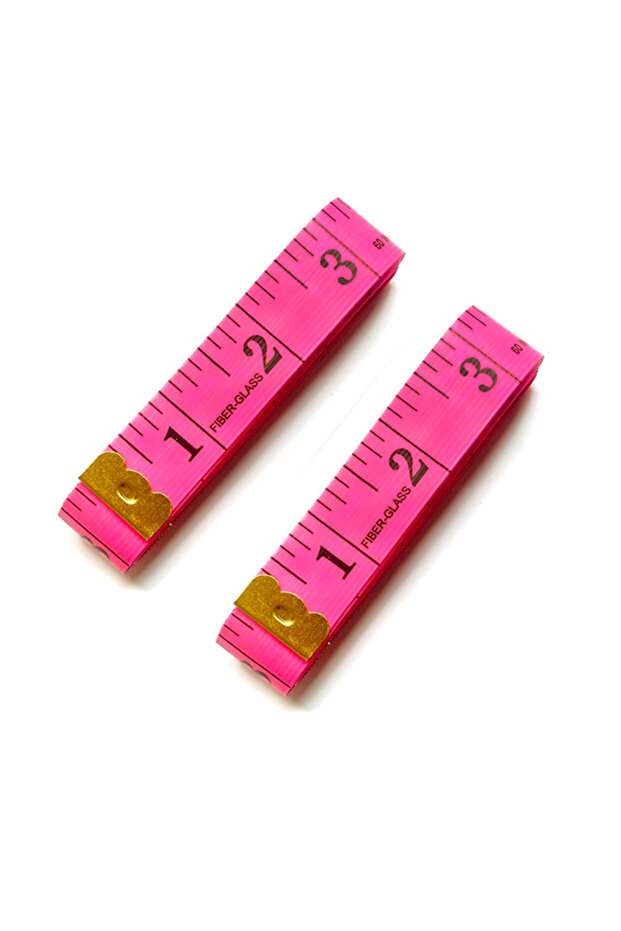 2pcs hotpink 4/2pcs Soft Sewing Tape Measures 60-Inch/150cm - Flexible Plastic Body Measuring Tapes