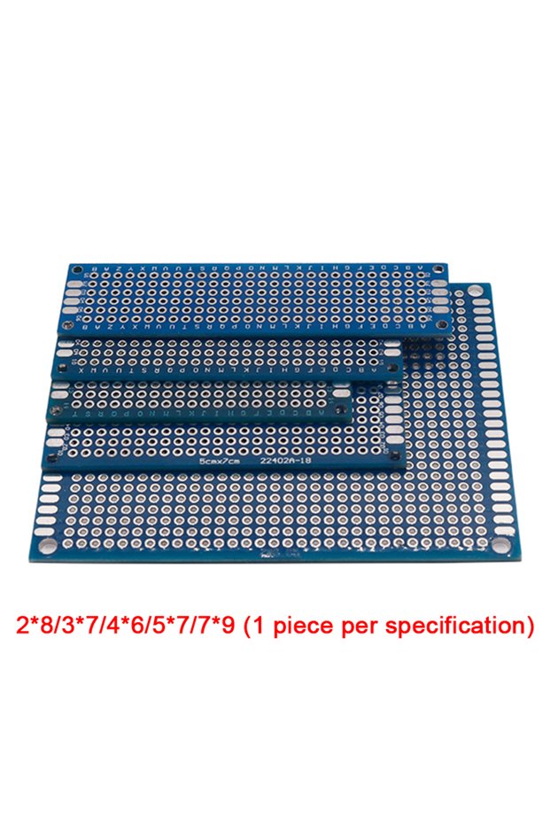 Blue 5Pcs/Lot 6 Color 2x8/3x7/4x6/5x7/7x9CM Double Side Prototype DIY Universal Printed Circuit PCB