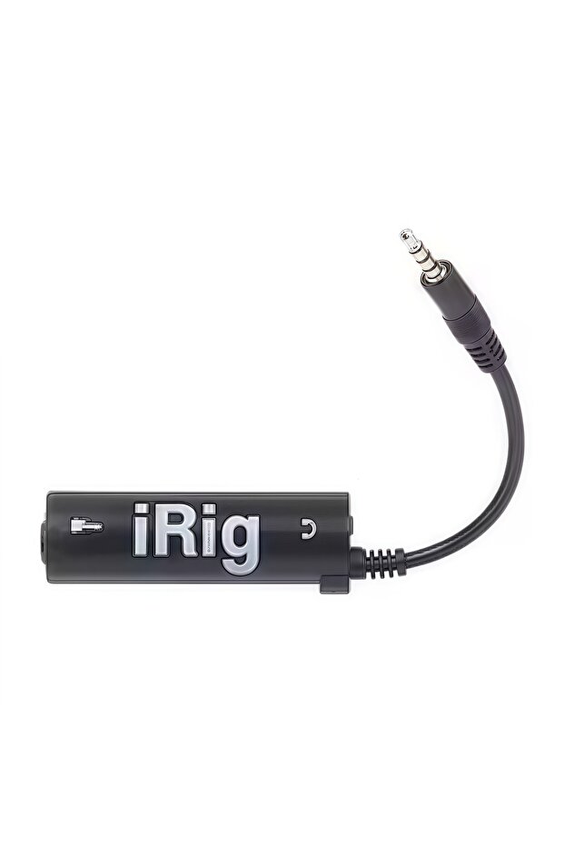 Black Irig Guitar Interface Converter-Guitar to Phone Audio Adapter with Built-in Tuner,Line Out for