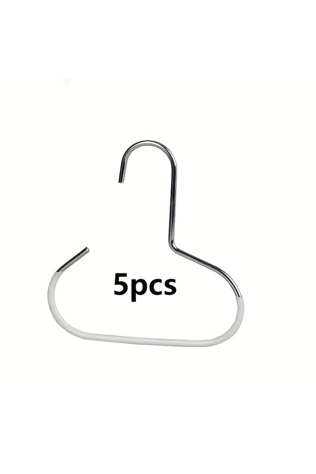 5pcs White 5pcsVersatile Manganese Steel Round Hook - Perfect for Hats, Ties, Scarves & Bags, Strong