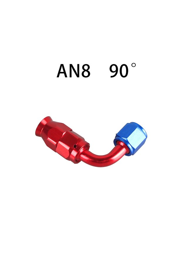 AN8-90 For Swivel PTFE Oil Fuel Line Hose End Fitting AN4/6/8/10/12 Straight 0°/45°/90°/180° Reusab