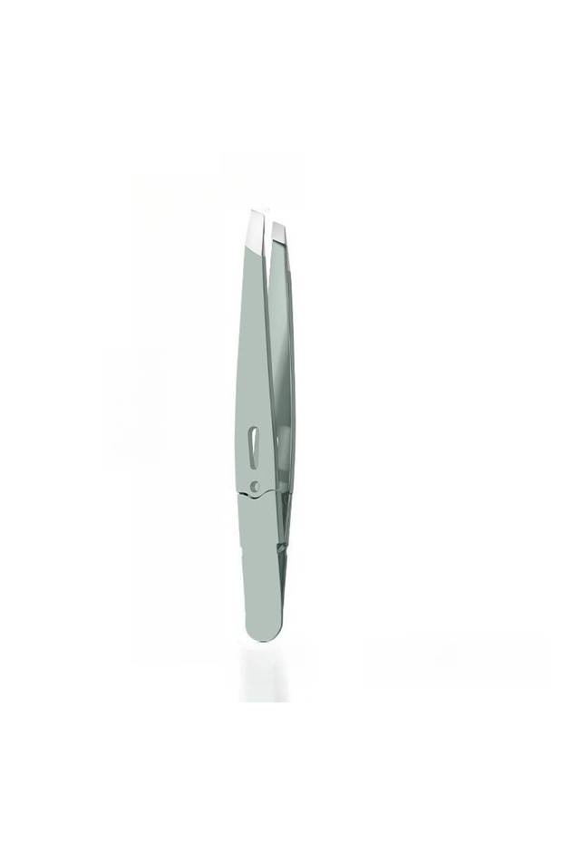 grayish green MR.GREEN Eyebrow Tweezer Colorful Hair Beauty Fine Hairs Puller Stainless Steel Slant
