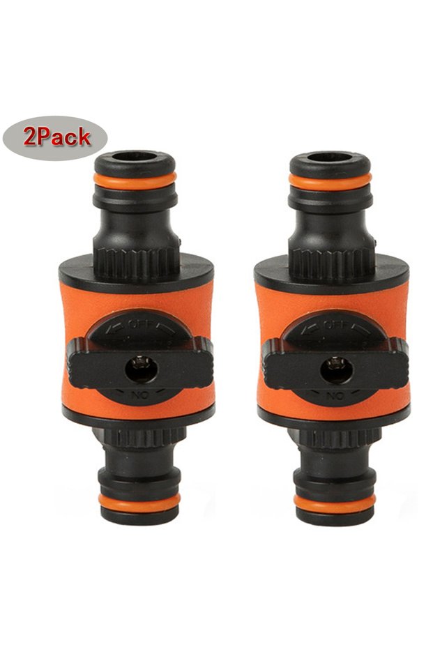 2 Pack 1/2PCS Garden Hose Pipe Tap Shut Off Valve Pipe Connector & Coupler for Water Stop Tap Adapte