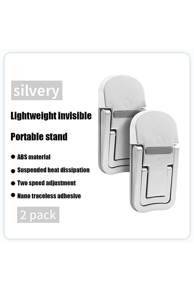 02 Silver Mini Portable Legs Laptop Stand Holder For Macbook Dell ASUS HP Toshiba Not...