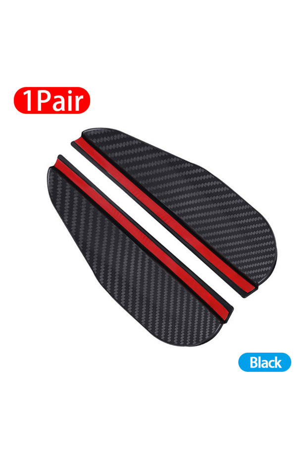 2pcs SEAMETAL 2pcs Universal Car Rearview Mirror Rain Eyebrow Carbon Fiber Car Rear View Rainproof B