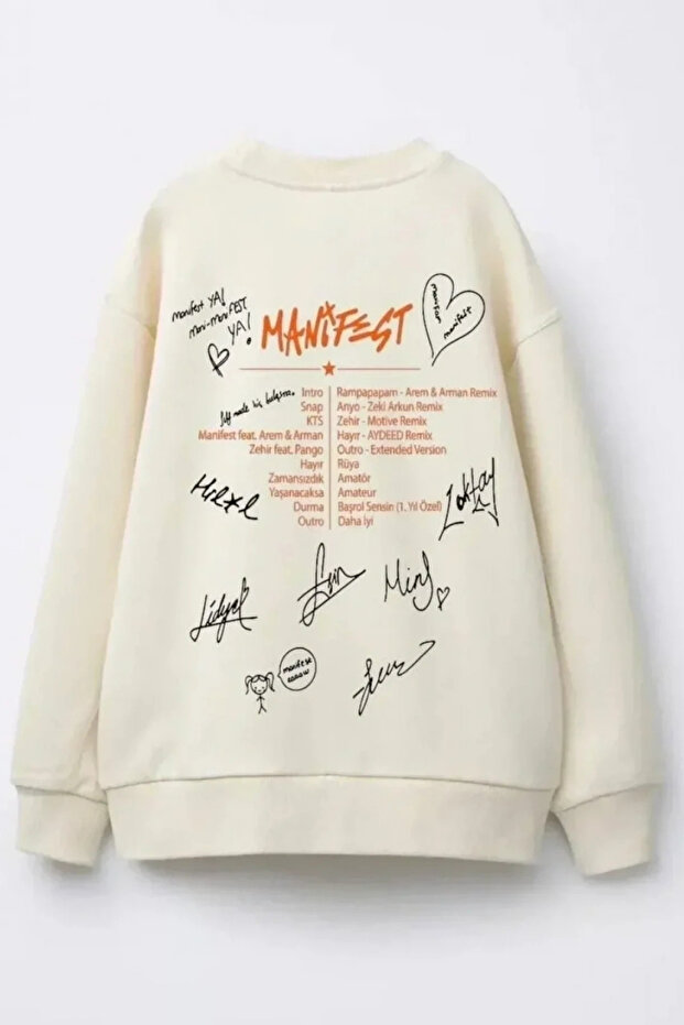 Girl's Manifest Signed 100% Cotton Sweatshirt