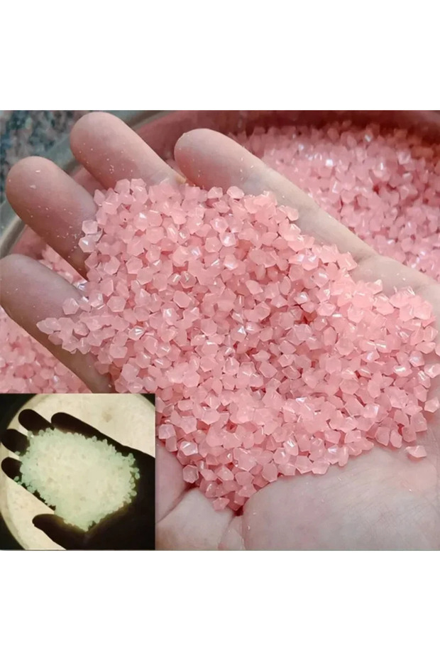 2000pcs-3-5mm Orange red 1000pcs 3-5mm Luminous Sand Glow in Dark Pebbles Stone Home Garden Yard Out