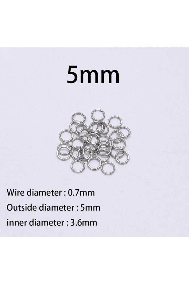 0.7 x 5mm 200pcs 30-200Pcs 3-25mm Stainless Steel Split Ring Open Single Loops Jump Rings Connector