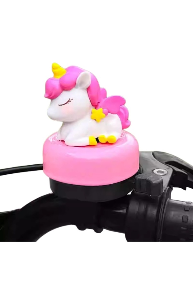 pink 1pcs Cute Cartoon Unicorn Bicycle Bell Universal Loud Clear Horn for Kids Balance Bike Bicycle