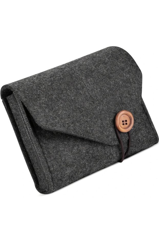 maoz Portable Felt Electronics Accessories Organizer - Power Adapter & USB Cable Storage Case for Tr