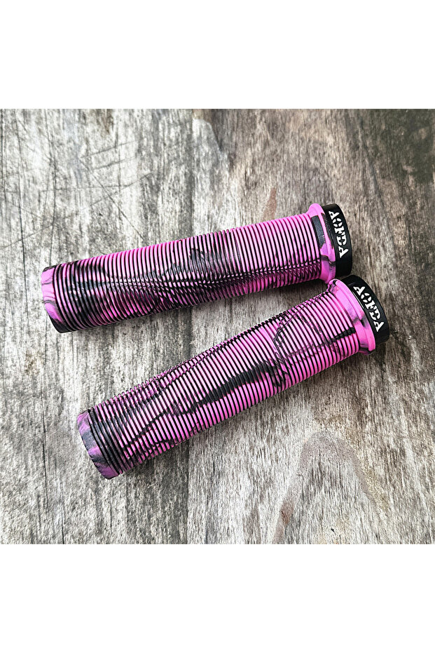 Pink 1pair 22.2mm Single-Sided Lock-On MTB/DH/BMX/Off-road Bike Rubber Handlebar Grips with Aluminum