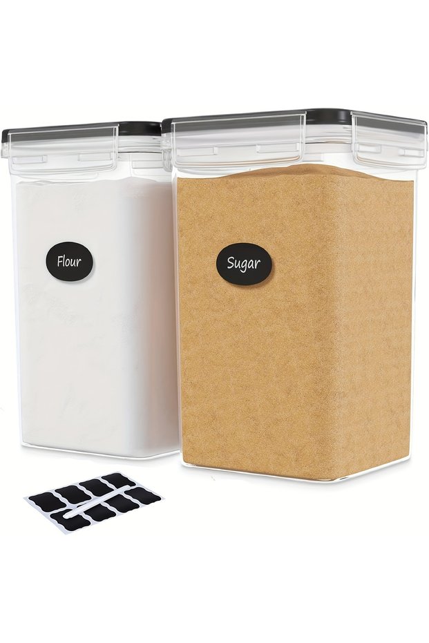 green 1/2pcs Food Storage Containers 5.2L/175Oz, BPA Free Plastic Airtight Food Storage Canisters fo