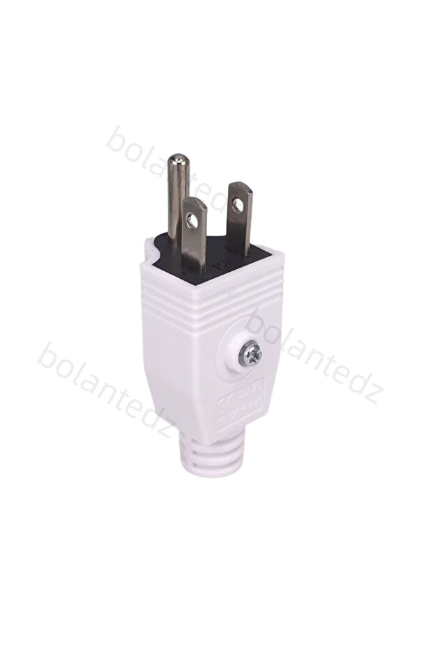 WHITE American Detachable Plug American 15A AC Electrical Power Male Plug Adaptor Adapter Wire Rewir