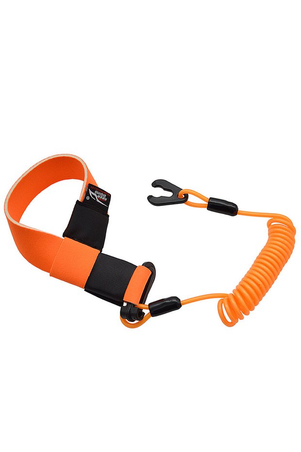 Orange Jet Ski Safety Lanyard Adjustable Emergency Flameout Rope with Buckle Key Reminder Rope Safet