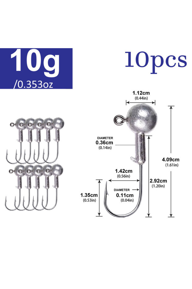 10g Lurestiker Box package 1g 2g 3g 4g 8g 10g 12g 14g 18g 20g 25g 28g crank fishing jig head hook fo