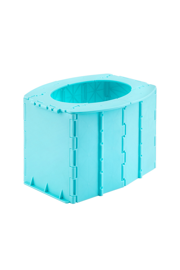 BLUE Portable Foldable Travel Toilet for Kids Reusable Washable Potty Seat for Camping Hiking Long-D
