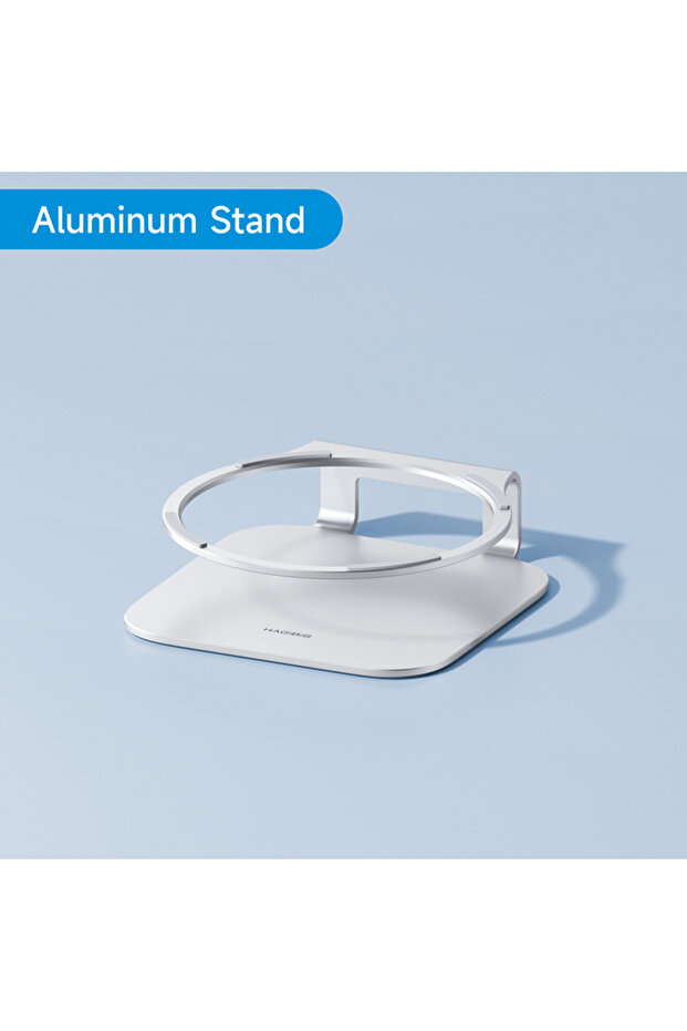 Silver Hagibis Desktop Stand for Mac mini M4/M4 Pro Storage Holder Aluminum Dock Heat Dissipation Br