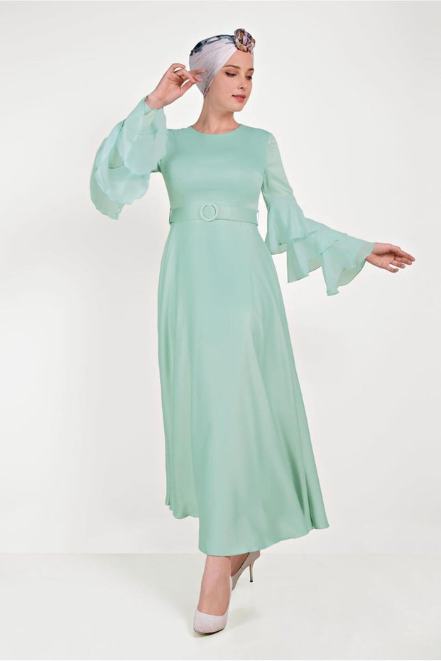 Fluffy Sleeves Dress 40460