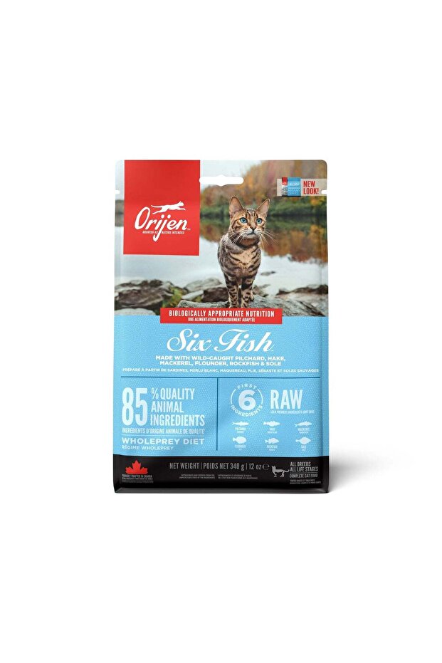 Six Fish Formula Protein-Rich Diet Cat Dry Food-340G