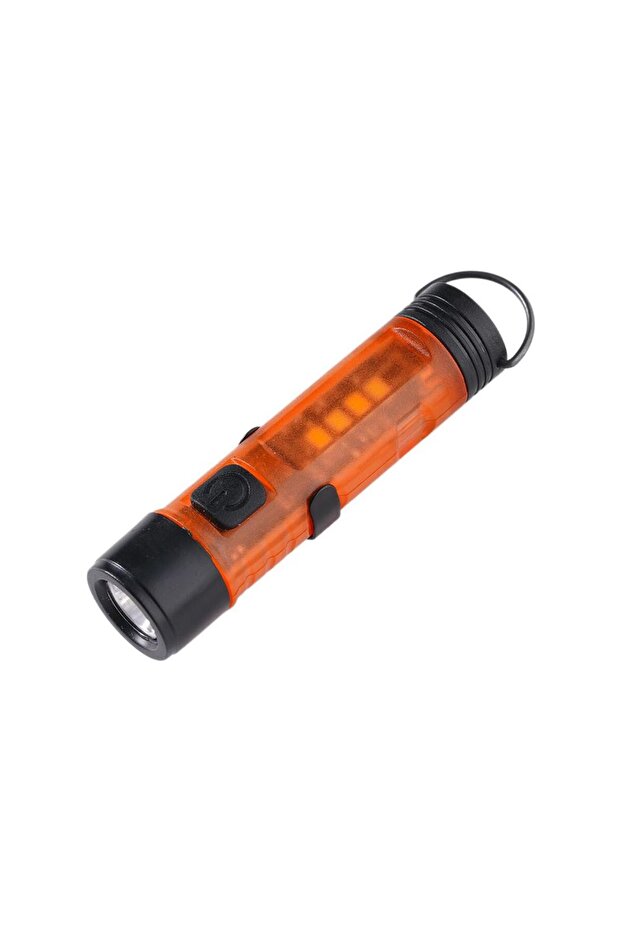 Orange Gopeak Pocket Mini Flashlight Outdoor Key Clip Cap Ambient Led Long Endurance Disaster Relief