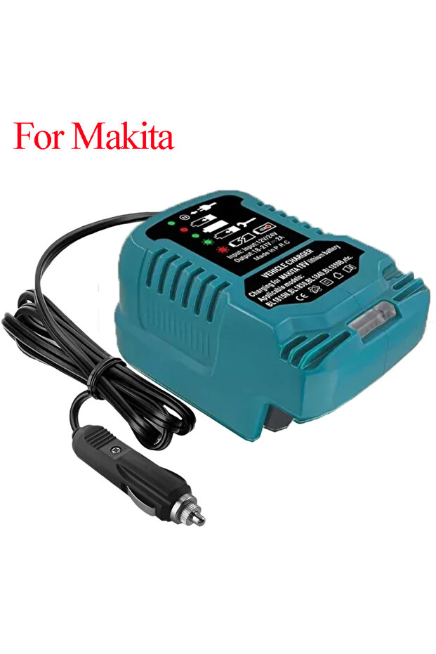 For Makita Power Tool Accessories DC 12V 24V Cigarette Lighter Plug Li-ion Battery Car Charger LED F