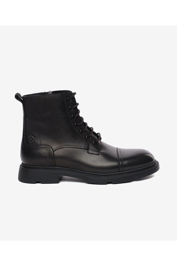 Men's Black Genuine Leather Classic Boots 5K1Yb18710
