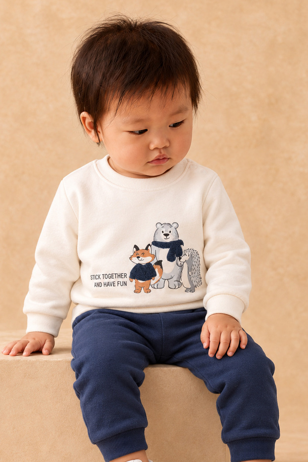 Baby & Child Cute Animal Figured Double Top and Bottom Set