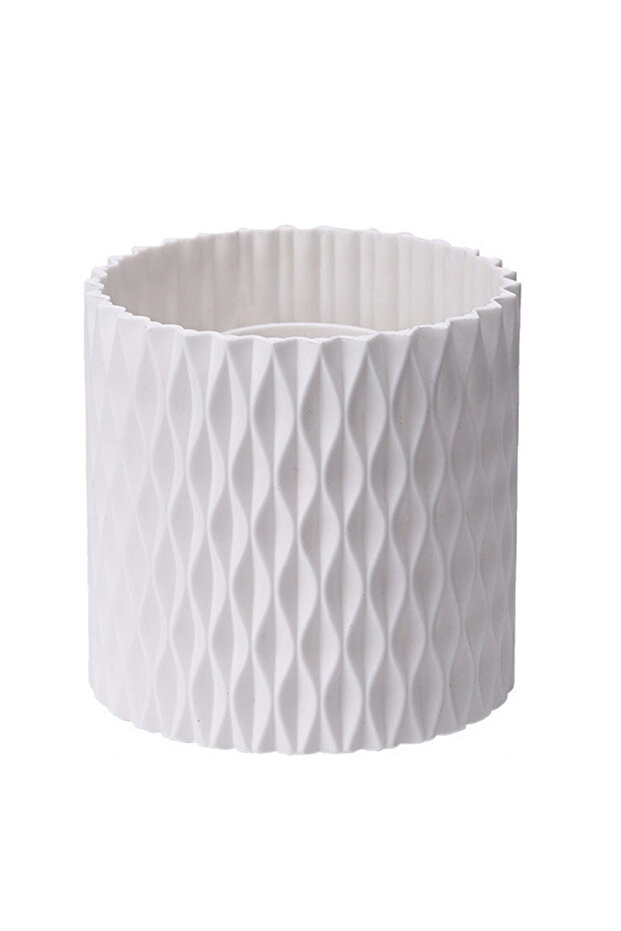 WHITE 360 Rotation Large Capacity Makeup Brush Bucket Lipstick Eyebrow Pencil Eye Shadow Brush Stora