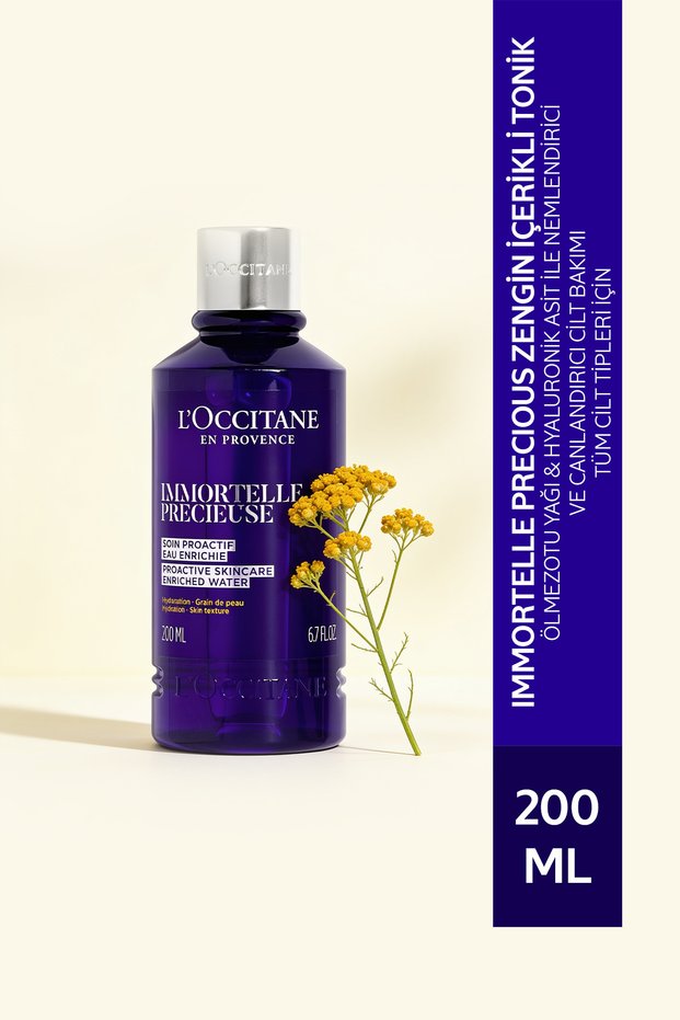 Immortelle Precious Rich Moisturizing Tonic, Containing Immortelle Water and Hyaluronic Acid, 200 ml