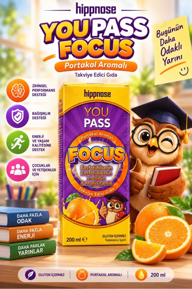 Youpass Focus Şurup 200 ml
