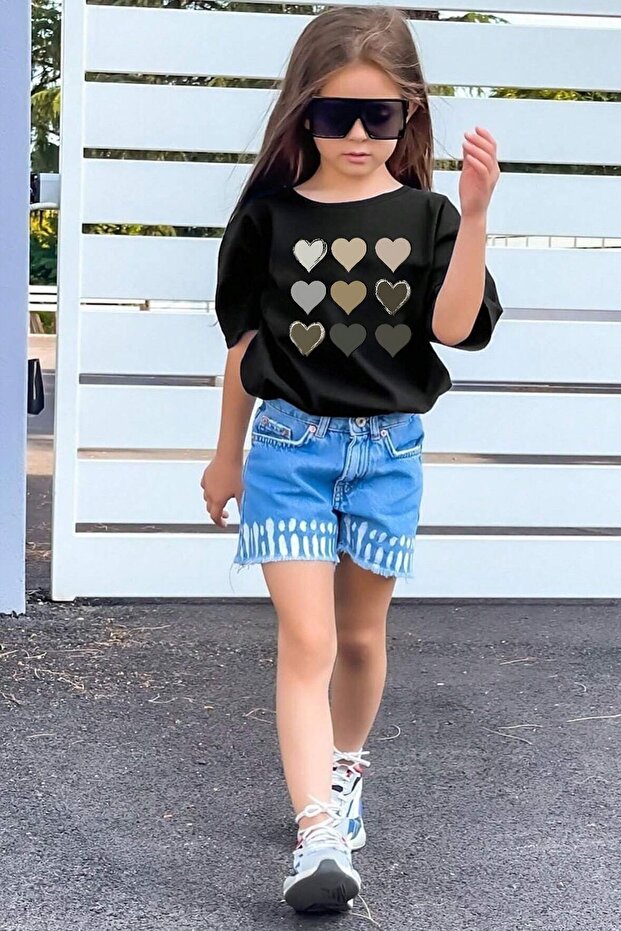 Kids Heart Printed Cotton T-shirt