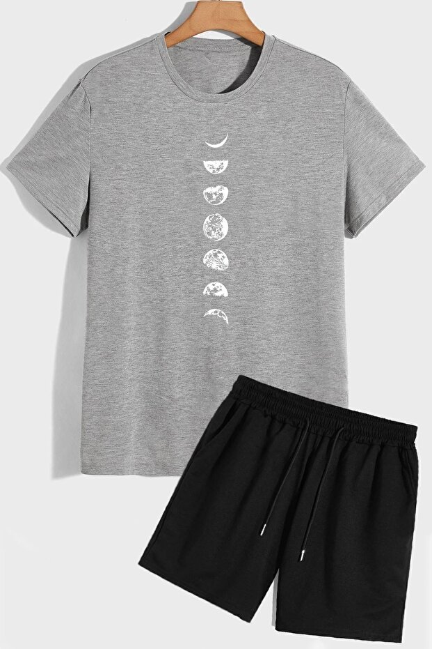 Universe Themed Shorts T-shirt Tracksuit Set