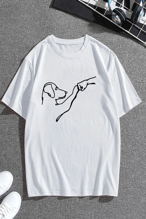 Can My Friend Dog Themed Unisex Oversize Tshirt