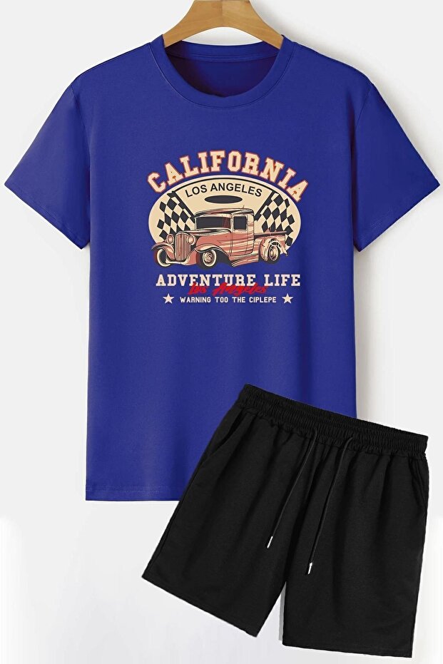 California Shorts T-shirt Tracksuit Set
