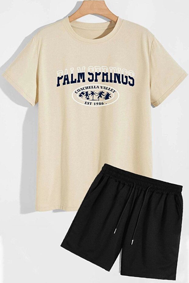 Palm Shorts T-shirt Tracksuit Set