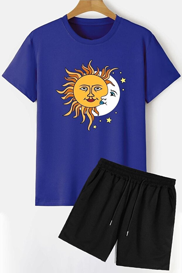 Universe Themed Shorts T-shirt Tracksuit Set