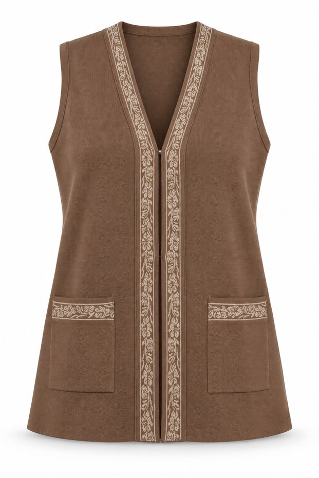 Women's Middle Age and Above Steel Knit Cold Yarn Mother Knitwear Vest 1160