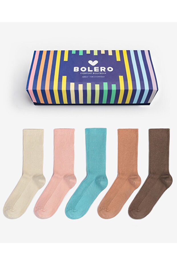Women's 5-Piece Derby Long College Socks
