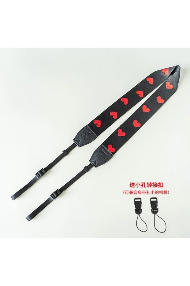 black Camera Strap Suitable for Fujifilm, Canon, , Con Mirrorless Cameras, Back Strap, Cross-Body S.
