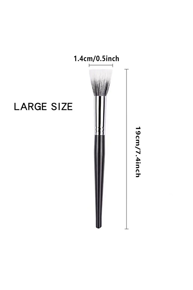 Large brush Pointillator brush Blush brush Pure wool flat head Cangzhou makeup brush Soft bristle wo